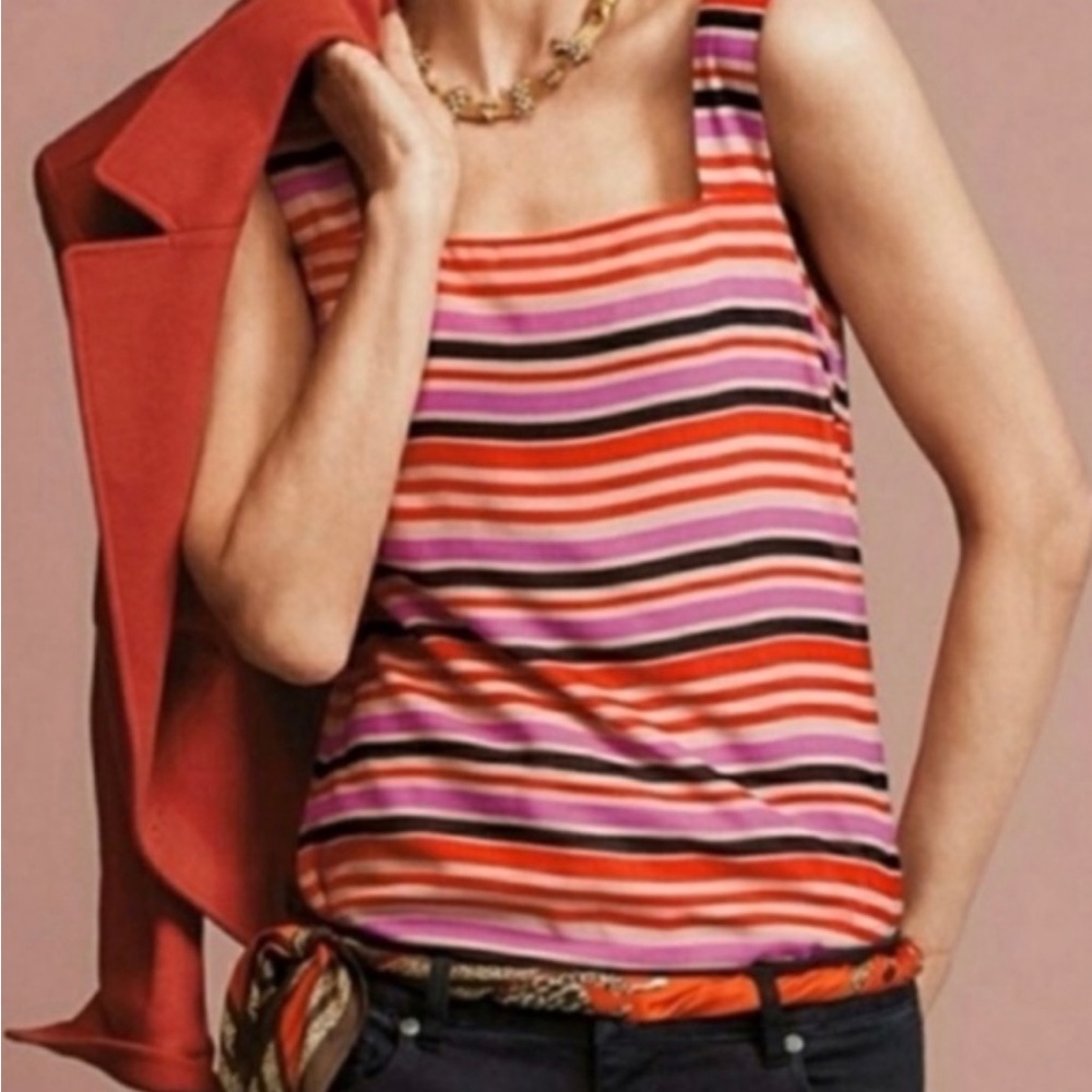 CABI Striped Tank | Red & Pink | X-Small